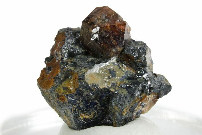 Fluorescent Zircon Crystal in Biotite Schist - Norway #351528